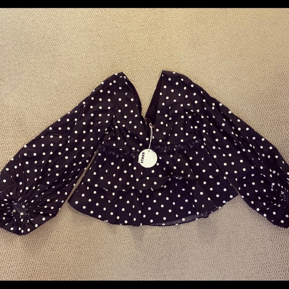 Staud brand new black dot top